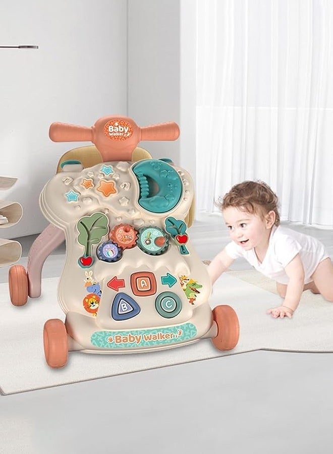 أجريون 3 في 1 مشاية أطفال 3 في 1 للبنات والأولاد مشاية للجلوس والوقوف، مركز أنشطة تعليمية مع لوحة لعب قابلة للإزالة تصميم ألعاب مشي للأطفال الرضع والبنات (أخضر) - Image 3